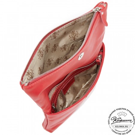 Кожаный клатч "Молли" (красный)